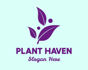 Simple Plant Leaves logo design