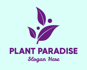 Simple Plant Leaves logo design