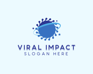 Star Virus Planet logo design