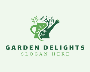 Garden Watering Can logo design