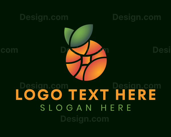 Natural Orange Fruit Logo