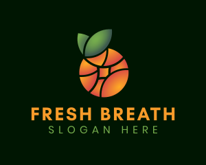 Natural Orange Fruit logo design