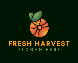 Natural Orange Fruit logo design