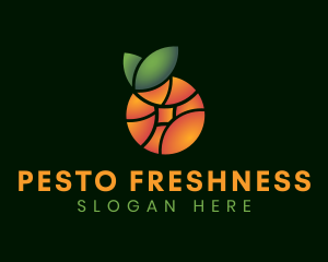 Natural Orange Fruit logo design