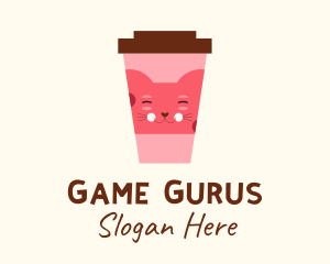 Cat Cafe Drink  Logo