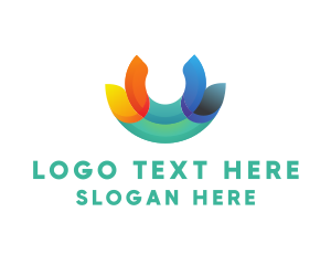 Colorful Business Letter U  logo