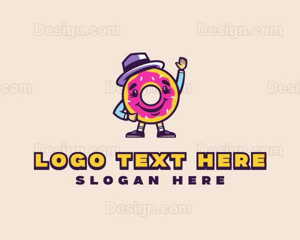 Colorful Waving Doughnut Logo