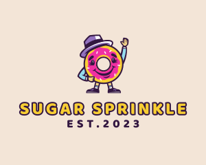 Colorful Waving Doughnut  logo