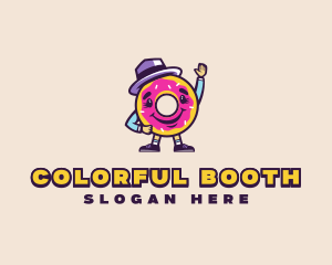 Colorful Waving Doughnut  logo design