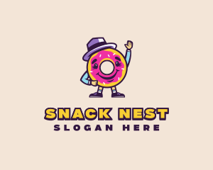 Colorful Waving Doughnut  logo design