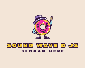 Colorful Waving Doughnut  logo design