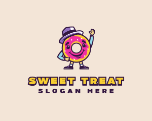 Colorful Waving Doughnut  logo design