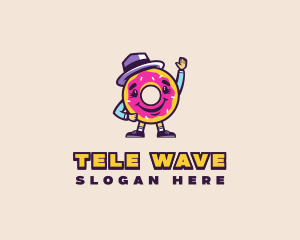 Colorful Waving Doughnut  logo design