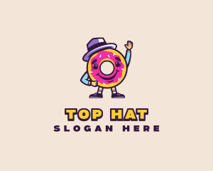 Colorful Waving Doughnut  logo design