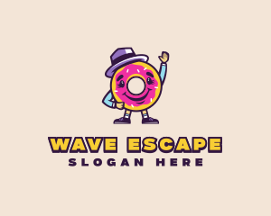 Colorful Waving Doughnut  logo