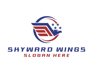 Aviation Eagle Wings logo design