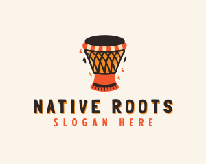 Musical African Drum  logo design