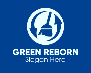 Blue Recycle Cleaning Broom logo