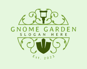 Ornamental Garden Shovel logo design