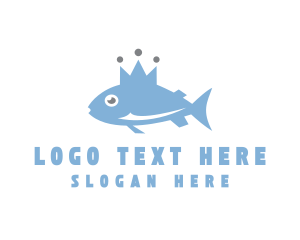 Blue Fish Crown logo