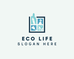 Clean Sanitary Disinfection logo design