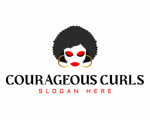 Curl Fashion Female logo design