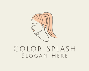 Ponytail Woman Hair Salon logo