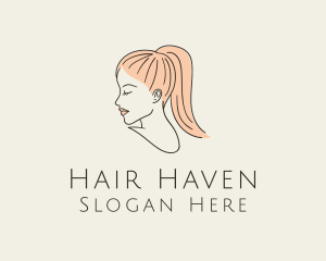 Ponytail Woman Hair Salon logo