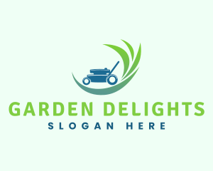 Lawn Mower Garden logo design