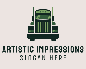 Green Freight Cargo Distribution logo design