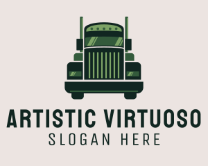 Green Freight Cargo Distribution logo design