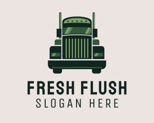 Green Freight Cargo Distribution logo design