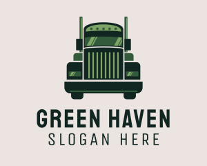 Green Freight Cargo Distribution logo design