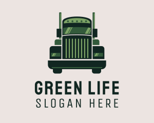 Green Freight Cargo Distribution logo design