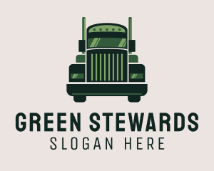 Green Freight Cargo Distribution logo design