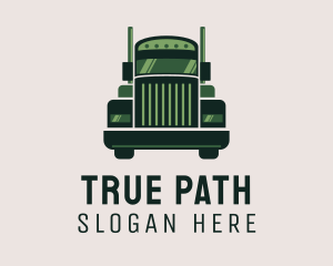 Green Freight Cargo Distribution logo design