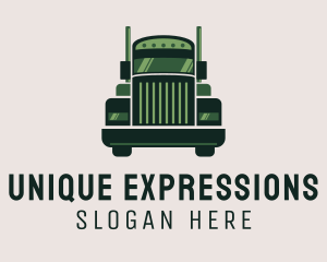 Green Freight Cargo Distribution logo design