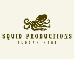 Kraken Squid Octopus  logo