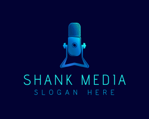 Media Podcast Microphone logo design