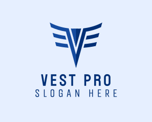 Pilot Wings Letter V logo design