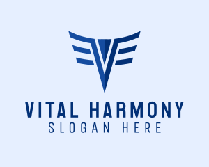 Pilot Wings Letter V logo design