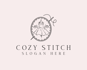 Elegant Dressmaker Needle logo design