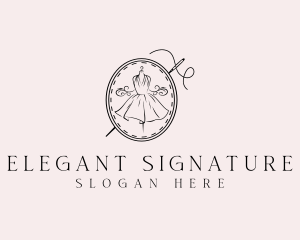 Elegant Dressmaker Needle logo design