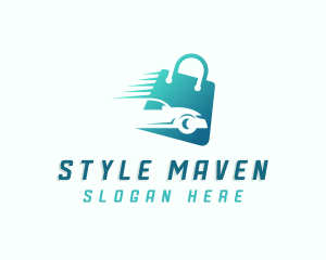 Car Accessory Shopping Bag logo design