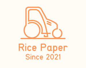 Orange Rice Tractor  logo design