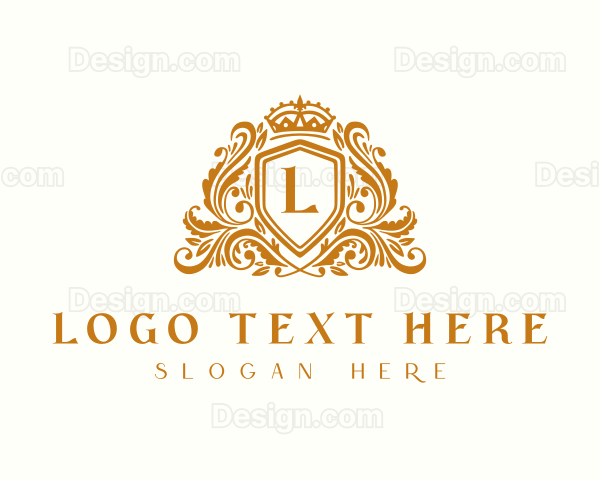 Luxury Royal Shield Crown Logo