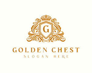 Luxury Royal Shield Crown logo design