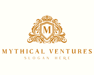 Luxury Royal Shield Crown logo design