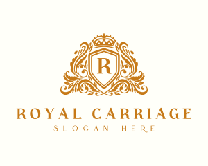 Luxury Royal Shield Crown logo design