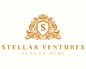 Luxury Royal Shield Crown logo design